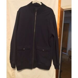 Blue fleece academia blazer cardigan Allen Edmonds SZ XL outdoor activities